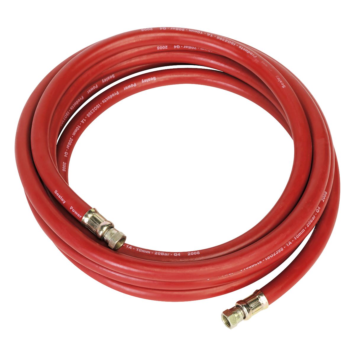Sealey AHC538 Air Hose 5m x Ø10mm with 1/4"BSP Unions Sealey