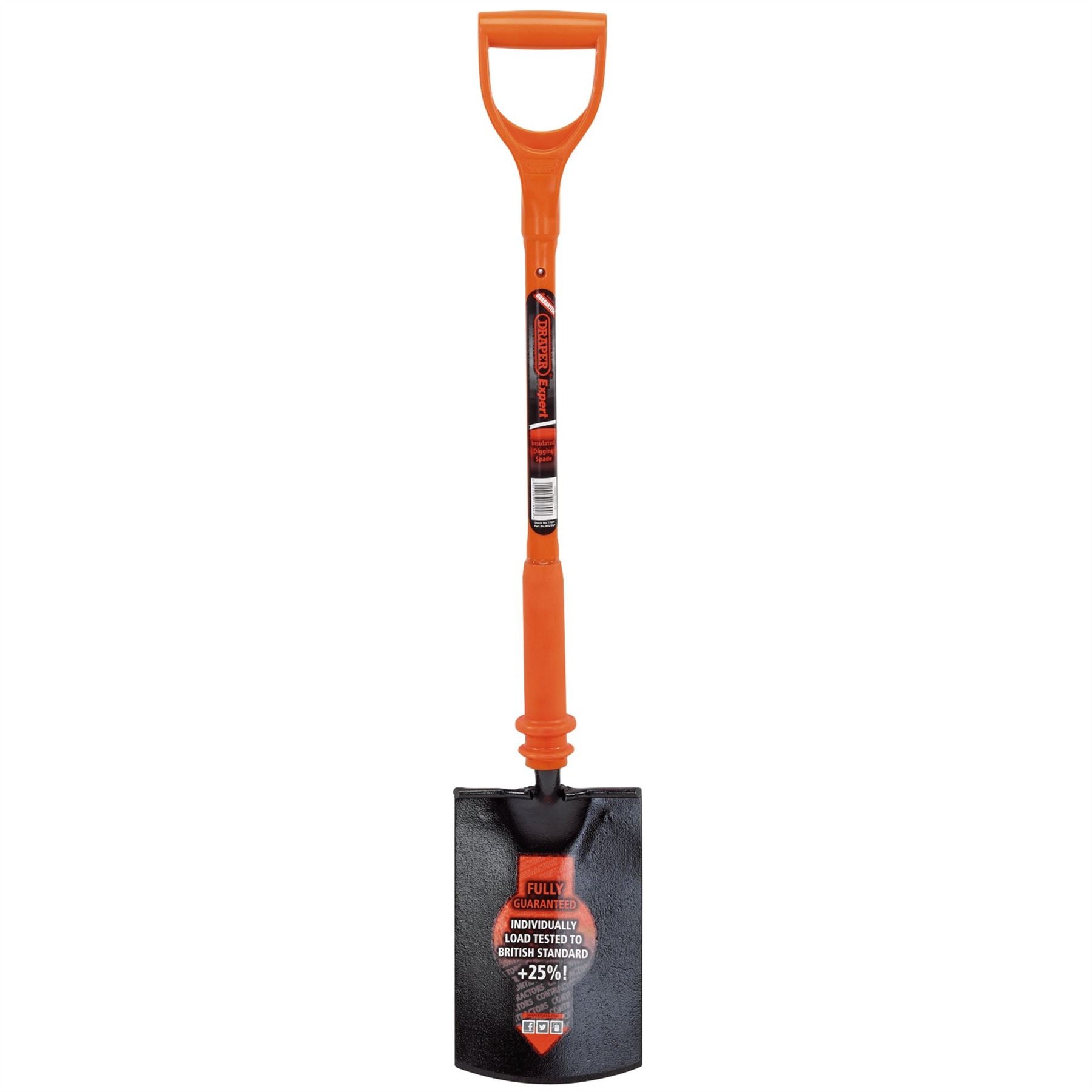 Draper 17694 Expert Fully Insulated Contractors Digging Spade Draper