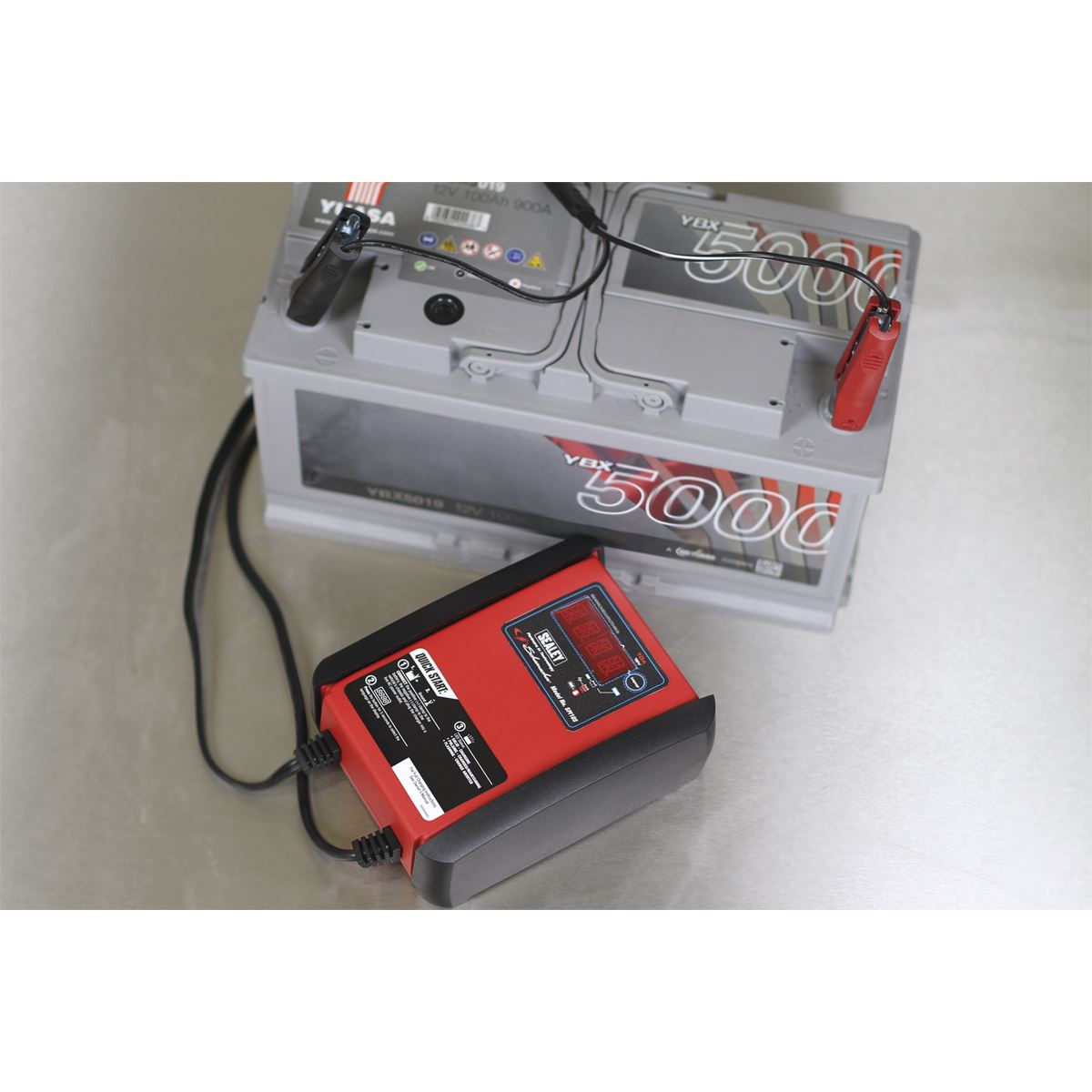 Sealey SPI10S Intelligent Speed Charge Battery Charger/Maintainer 10A 12V Sealey