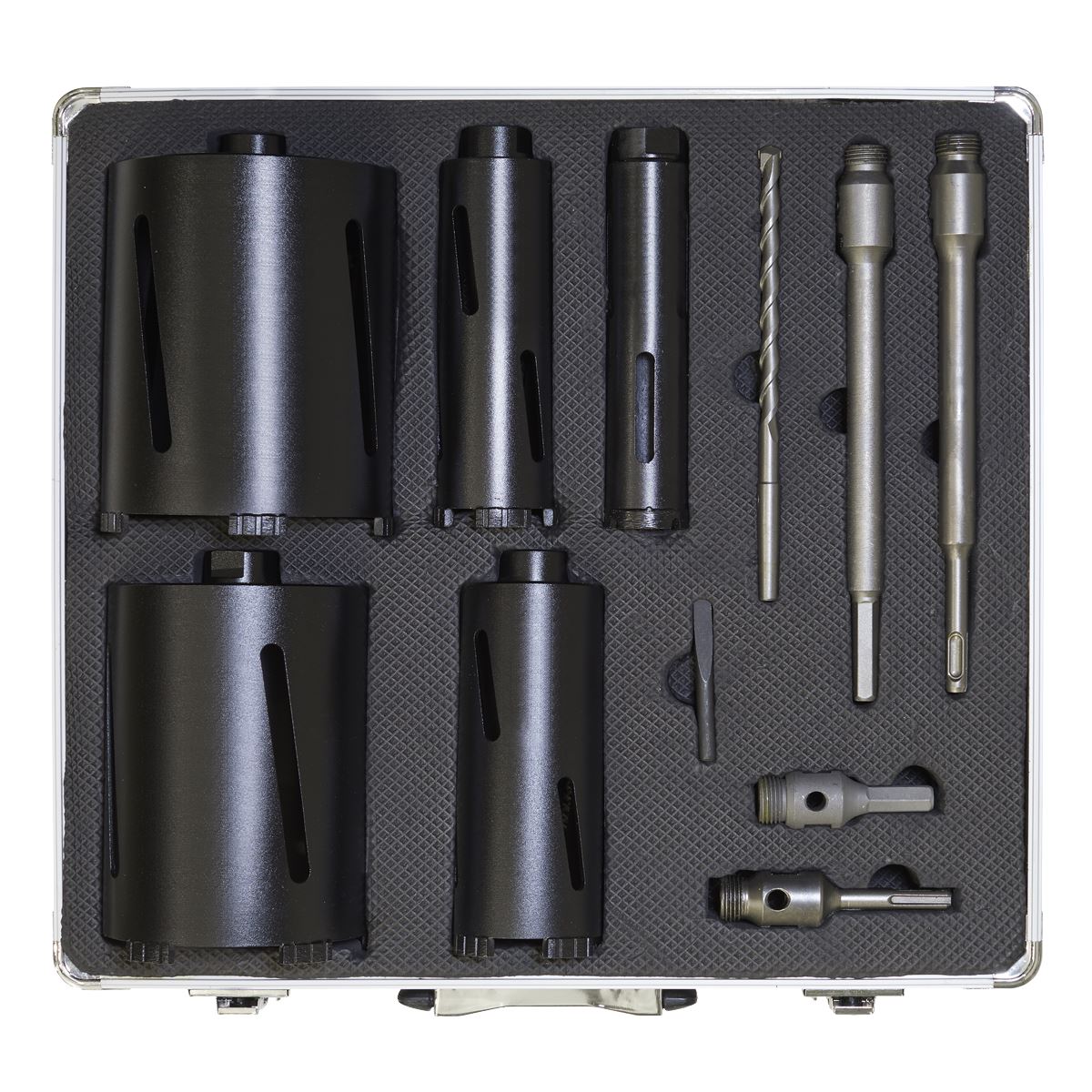 Sealey WDCKIT5 Diamond 5 Core Kit (Ø38 52 65 117 127mm Cores with Adaptors) Sealey