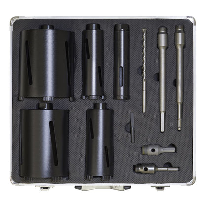 Sealey WDCKIT5 Diamond 5 Core Kit (Ø38 52 65 117 127mm Cores with Adaptors) Sealey