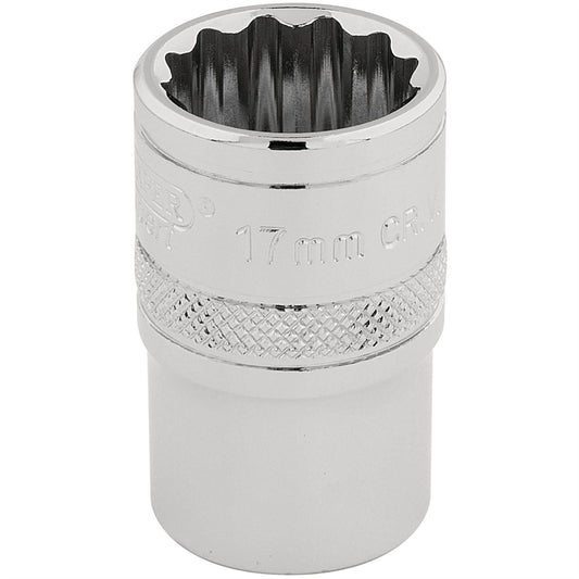 Draper 33167 HI-TORQ® 12 Point Socket 1/2" Sq. Dr. 17mm Draper