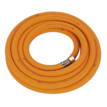 Sealey AHHC538 Air Hose 5m x Ø10mm Hybrid High-Visibility with 1/4"BSP Unions Sealey