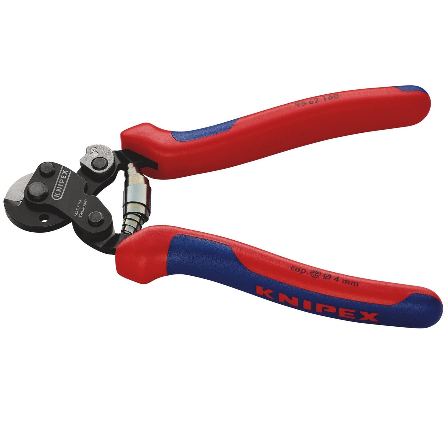 Knipex 04598 95 62 160 SB Wire Rope Cutter also for high-strength wire rope with multi-component grips burnished 160mm Knipex