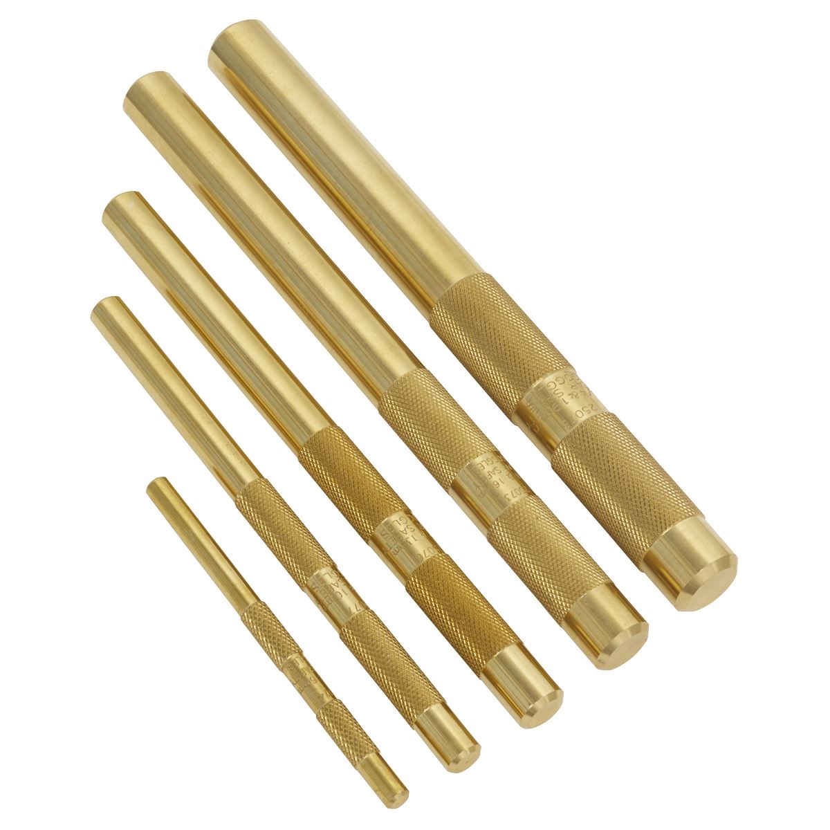 Sealey AKB05 Brass Punch Set 5pc Sealey