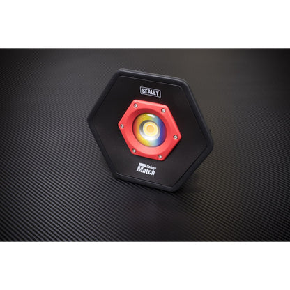 Sealey LED068 Rechargeable Floodlight 20W COB LED Lithium-ion - Colour Match CRI 96 Sealey