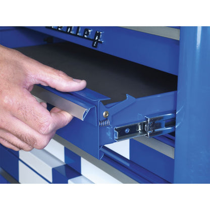 Sealey AP28COMBO2BWS Retro Style Topchest Mid-Box Tool Chest & Rollcab Combination 10 Drawer Blue/White Stripes Sealey