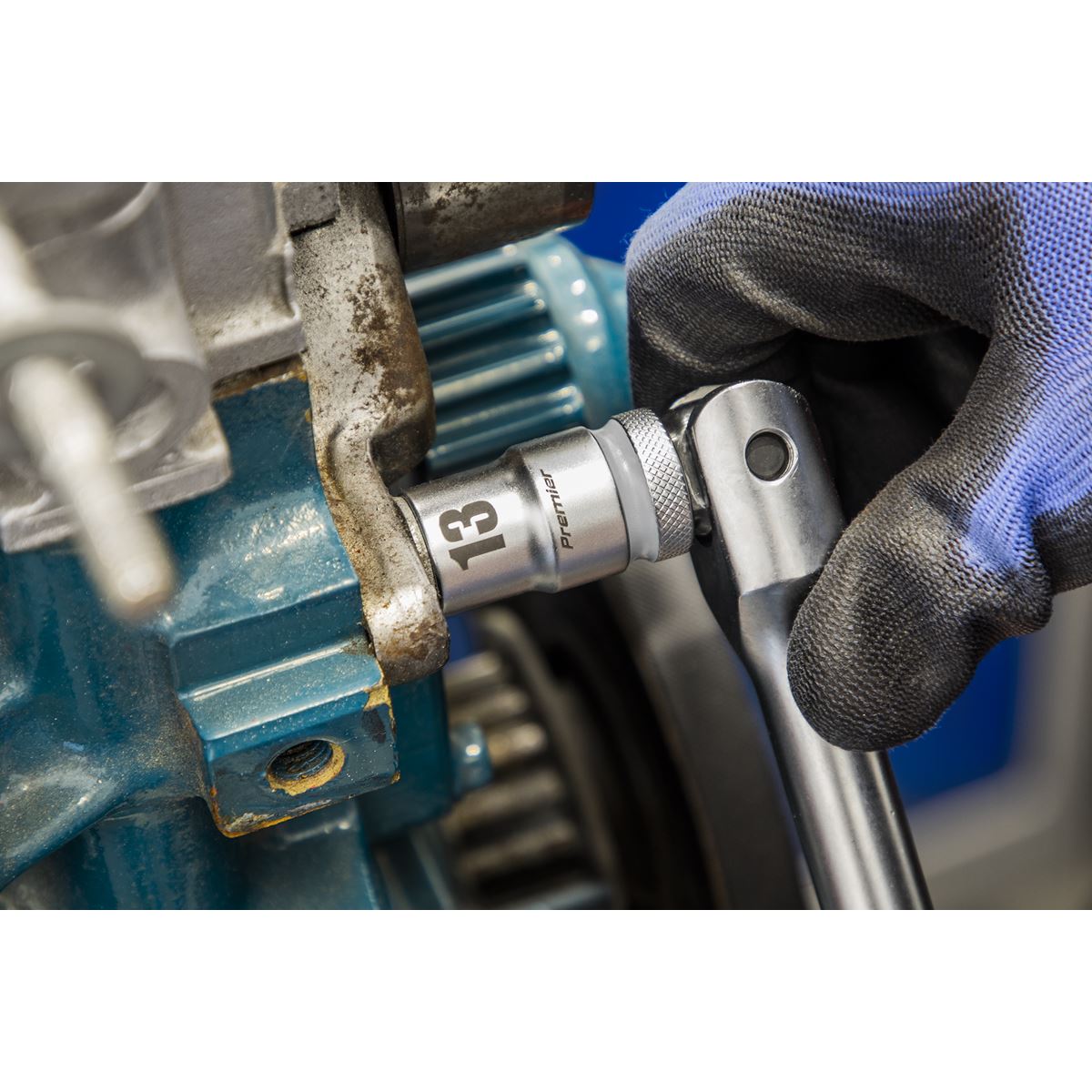 Sealey AK2661 Socket Set 13pc 1/2"Sq Drive 6pt WallDrive® Metric Sealey