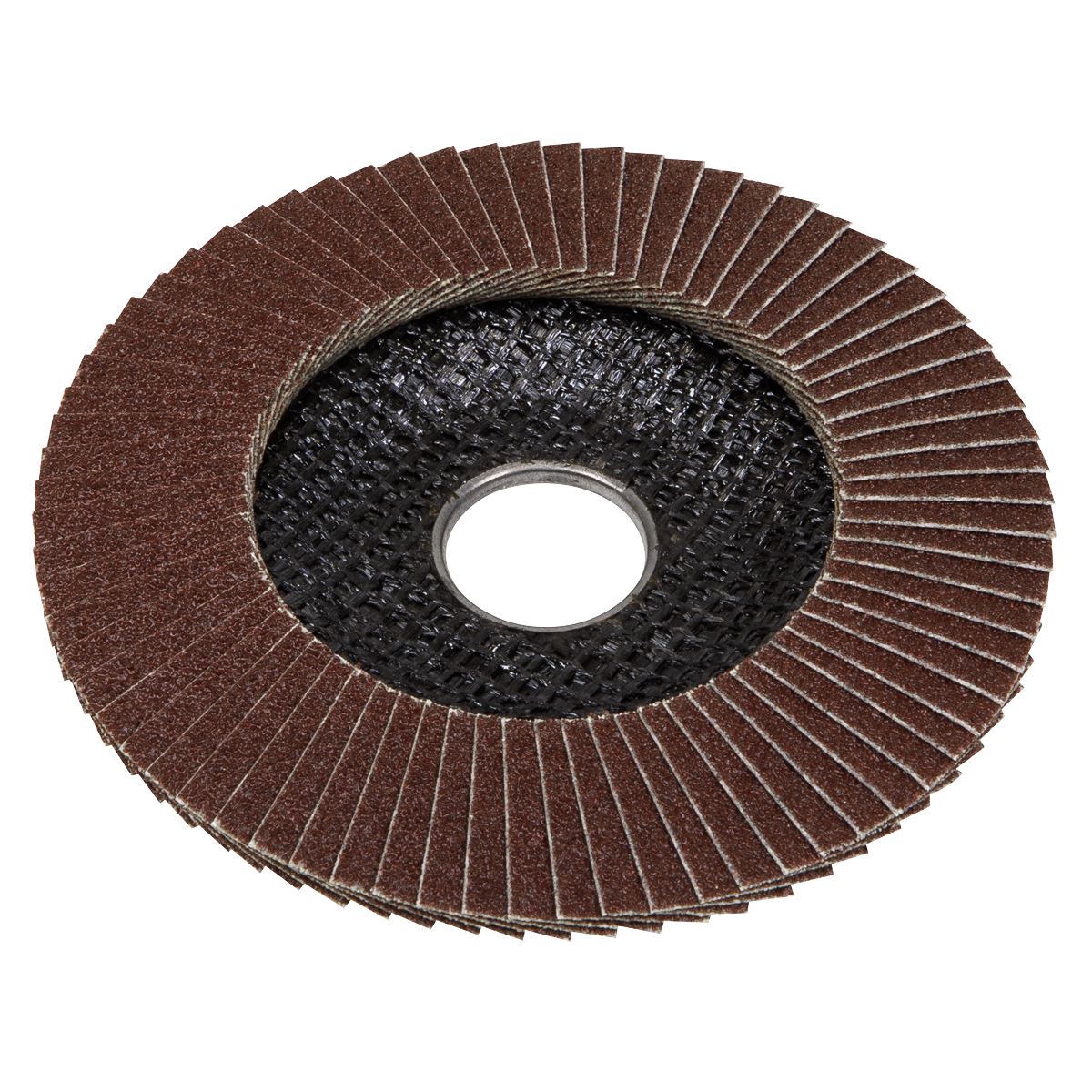 Sealey FD125120E Flap Disc Aluminium Oxide Ø125mm Ø22mm Bore 120Grit Sealey
