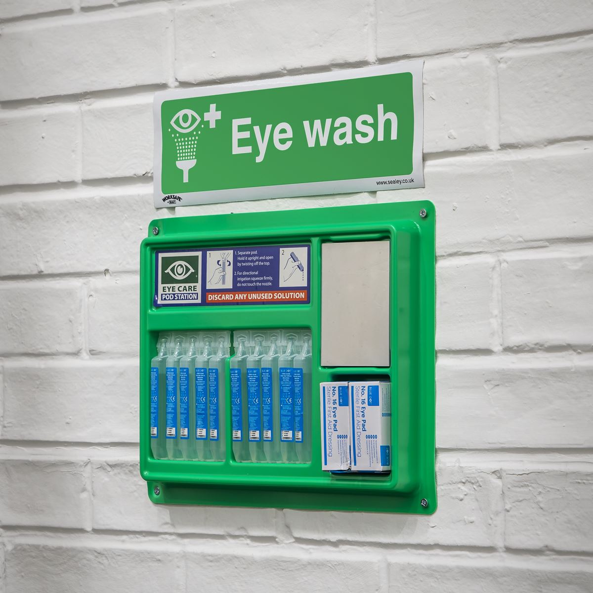 Sealey SS58V1 Safe Conditions Safety Sign - Eye Wash - Self-Adhesive Vinyl Sealey