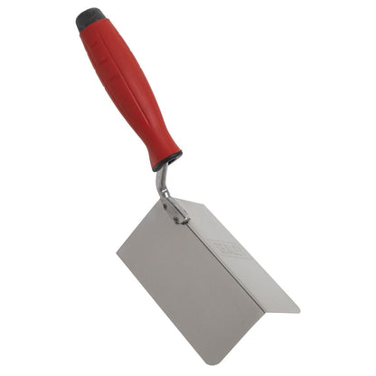 Sealey T1803 Stainless Steel External Corner Trowel - Rubber Handle - 120 x 60mm Sealey