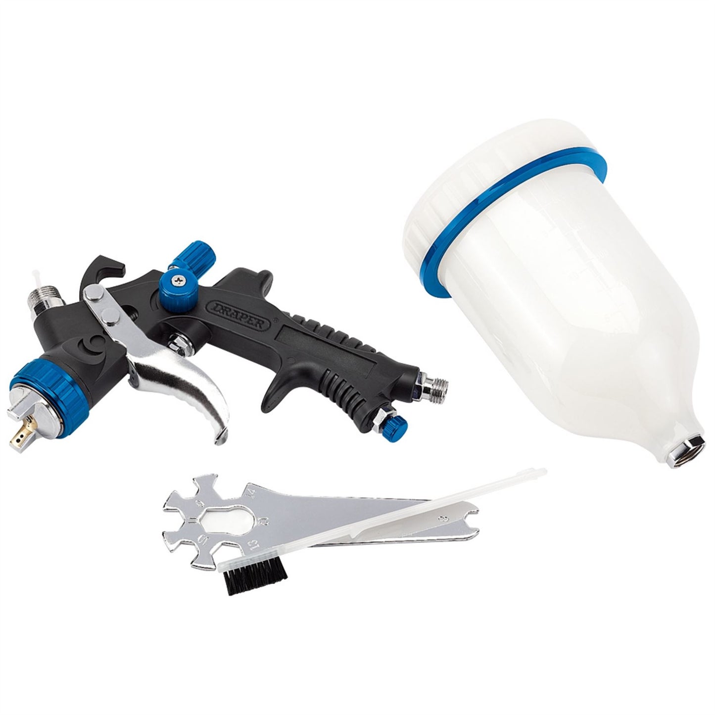 Draper 09707 HVLP Air Spray Gun with Composite Body and Gravity Fed Hopper 600ml Draper