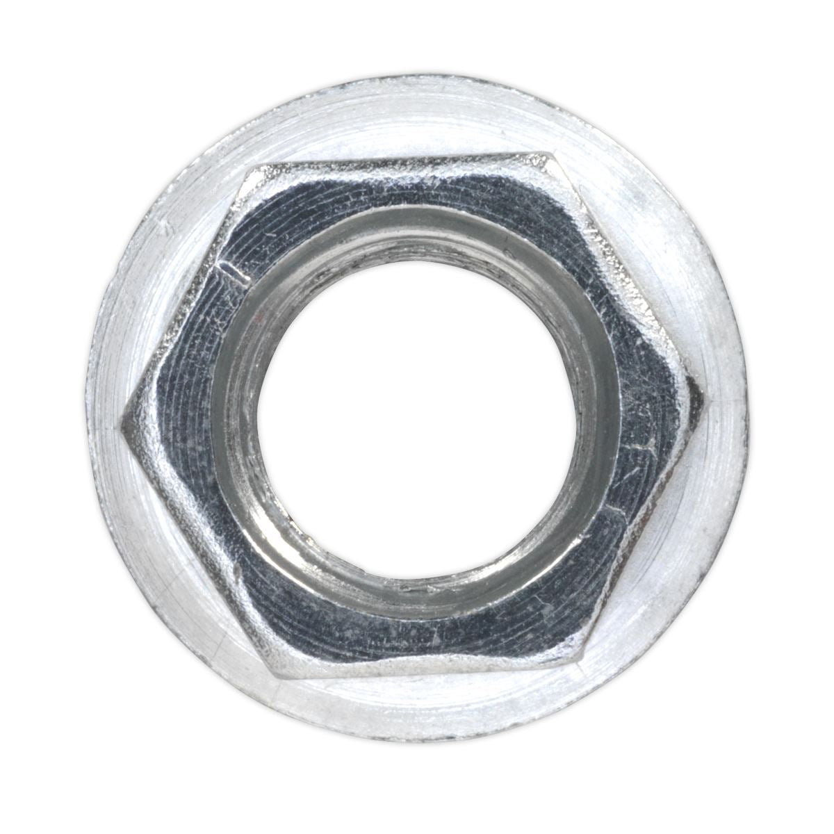Sealey FN10 Flange Nut Serrated M10 Zinc Pack of 100 Sealey