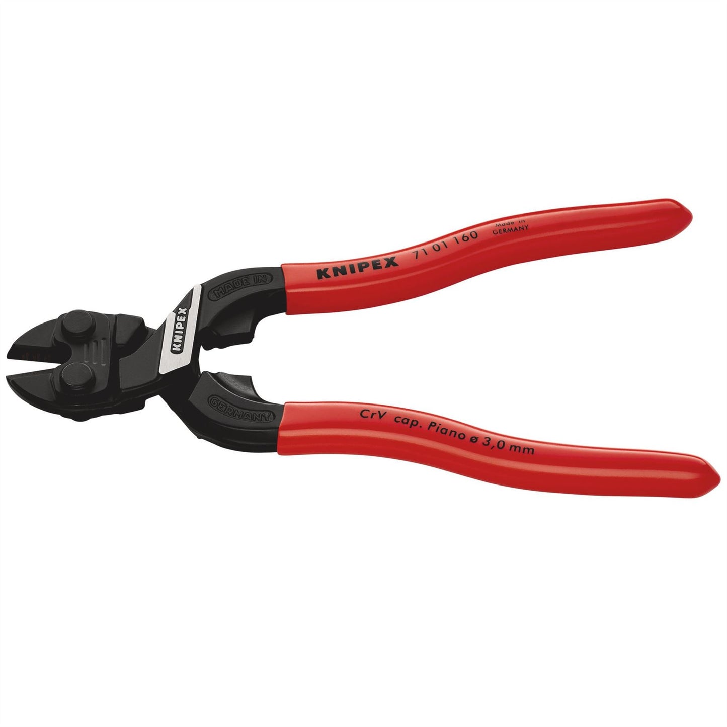 Knipex 04592 71 01 160 SB CoBolt® S Compact Bolt Cutters plastic coated black atramentized 160mm Knipex