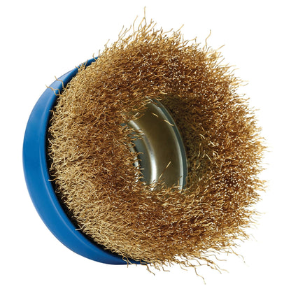 Draper 41445 Brassed Steel Crimped Wire Cup Brush 100mm M14 Draper
