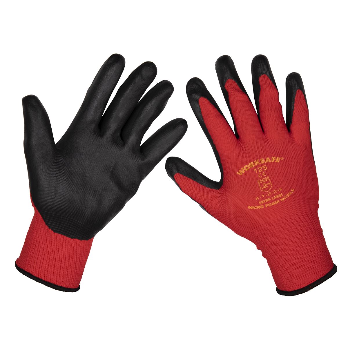 Sealey 9125XL/B120 Flexi Grip Nitrile Palm Gloves (X-Large) - Pack of 120 Pairs Sealey