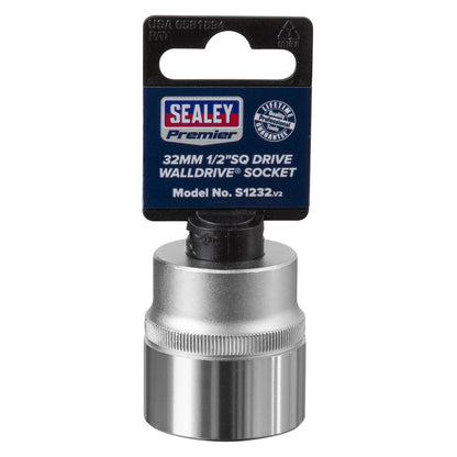 Sealey S1232 WallDrive® Socket 32mm 1/2"Sq Drive Sealey