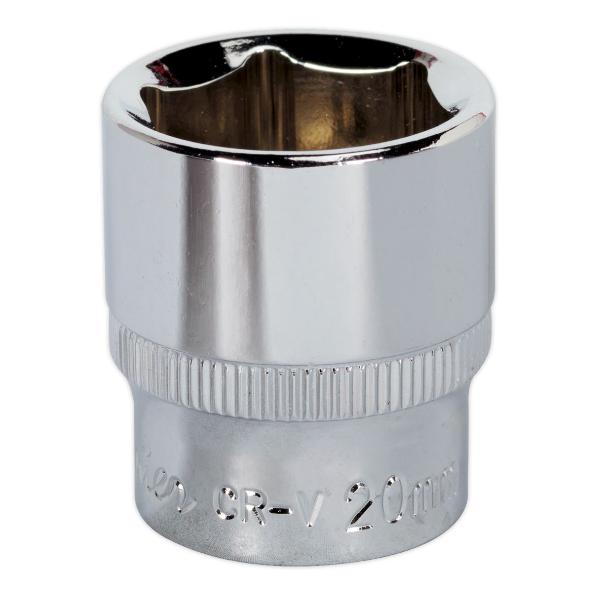 Sealey SP3820 WallDrive® Socket 20mm 3/8"Sq Drive Fully Polished Sealey