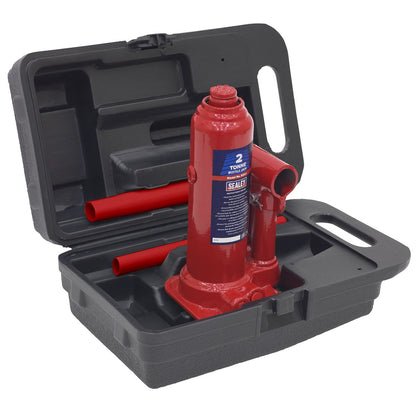 Sealey SJ2BMC Bottle Jack 2 Tonne with Storage Case Sealey