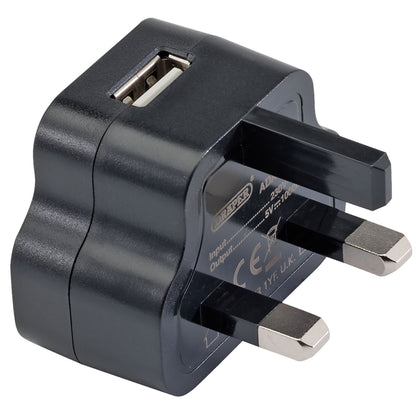 Draper 93038 230V USB Charger 1 Amp Draper