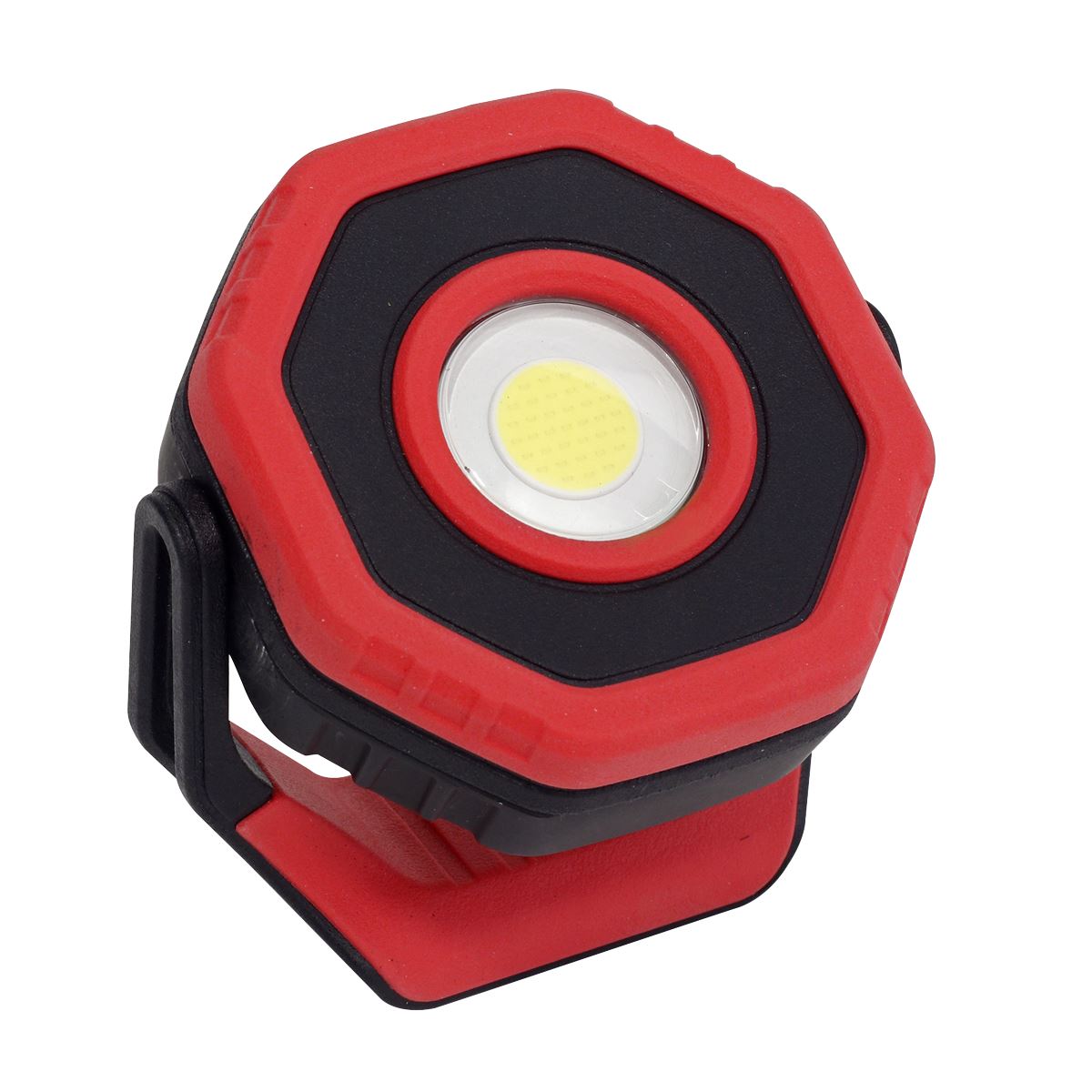 Sealey LED700PR Rechargeable Pocket Floodlight with Magnet 360° 7W COB LED - Red Sealey