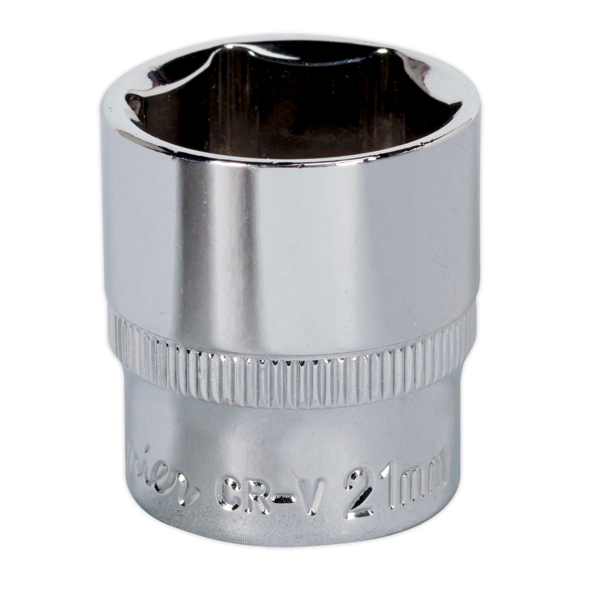 Sealey SP3821 WallDrive® Socket 21mm 3/8"Sq Drive Fully Polished Sealey