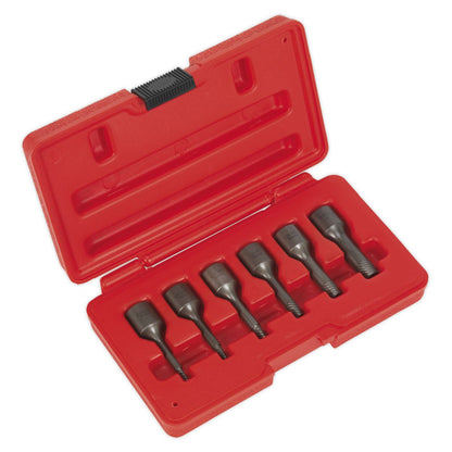 Sealey AK8185 Screw Extractor Set 6pc 3/8"Sq Drive Sealey