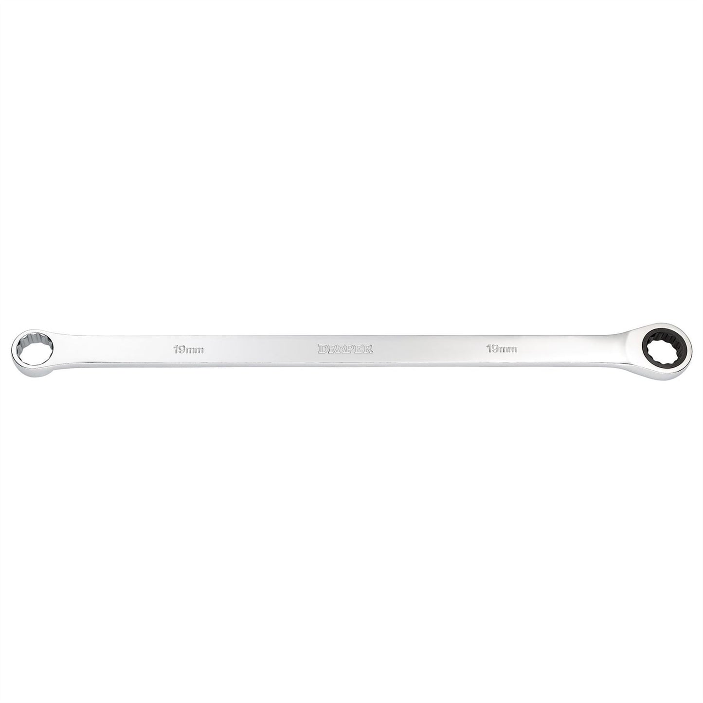 Draper 27777 HI-TORQ® Metric Extra-Long Double Ring Ratchet Spanner 19mm Draper