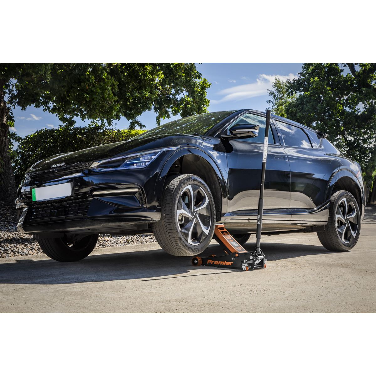 Sealey 4040AO Premier Low Profile Trolley Jack with Rocket Lift 4 Tonne - Orange Sealey