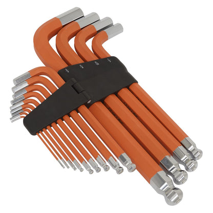 Sealey AK71870 Jumbo Ball-End Hex Key Set 13pc Anti-Slip - Imperial Sealey
