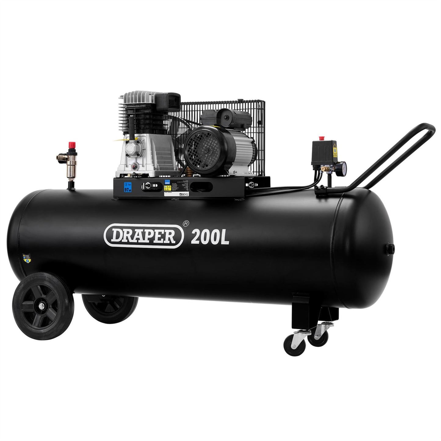 Draper 55315 200L Belt-Driven Air Compressor 2.2kW/3hp&nbsp; Draper