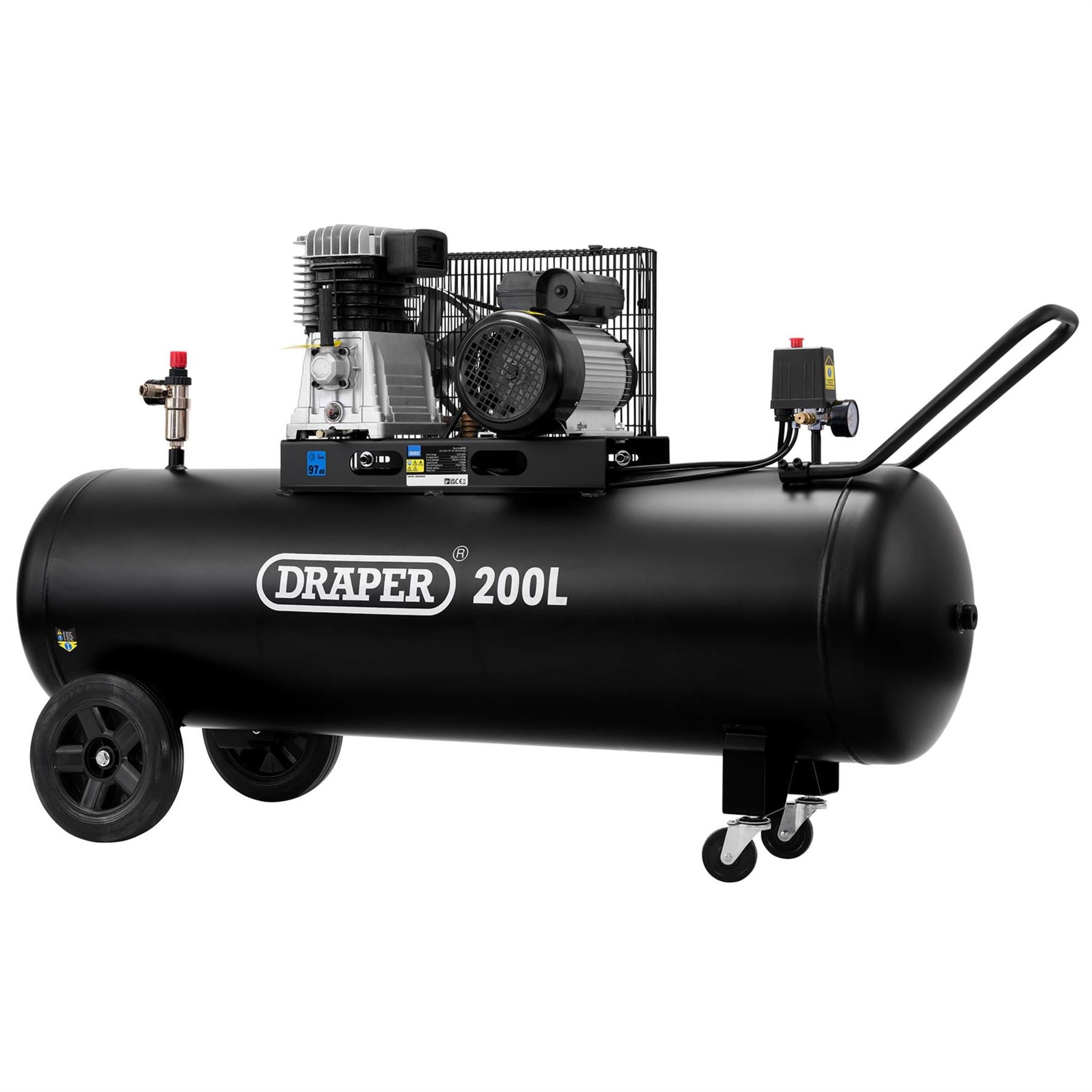 Draper 55315 200L Belt-Driven Air Compressor 2.2kW/3hp&nbsp; Draper