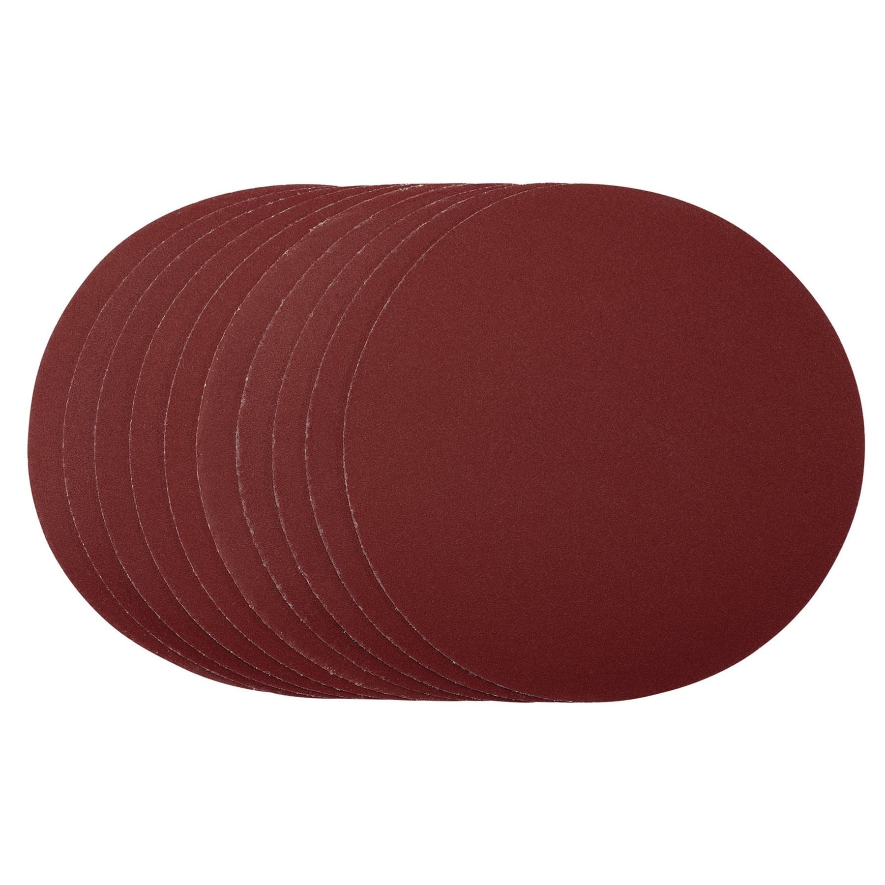 Draper 56182 Sanding Discs 180mm Hook & Loop 240 Grit Pack of 10 Draper