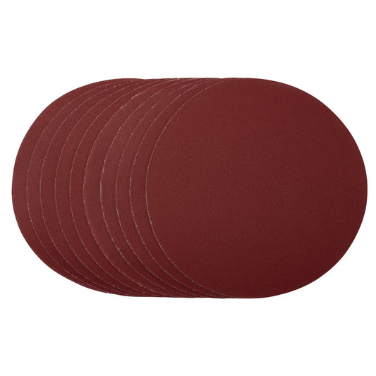 Draper 56182 Sanding Discs 180mm Hook & Loop 240 Grit Pack of 10 Draper