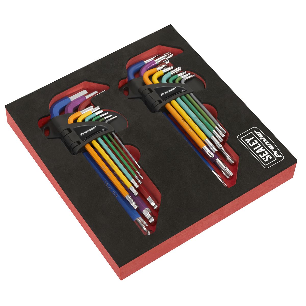 Sealey AK7199 TRX-Star* & Ball-End Hex Key Set 18pc Long Anti-Slip Sealey