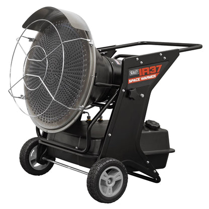 Sealey IR37 Infrared Space Warmer® Kerosene/Diesel Heater with Wheels 136000Btu/hr Sealey