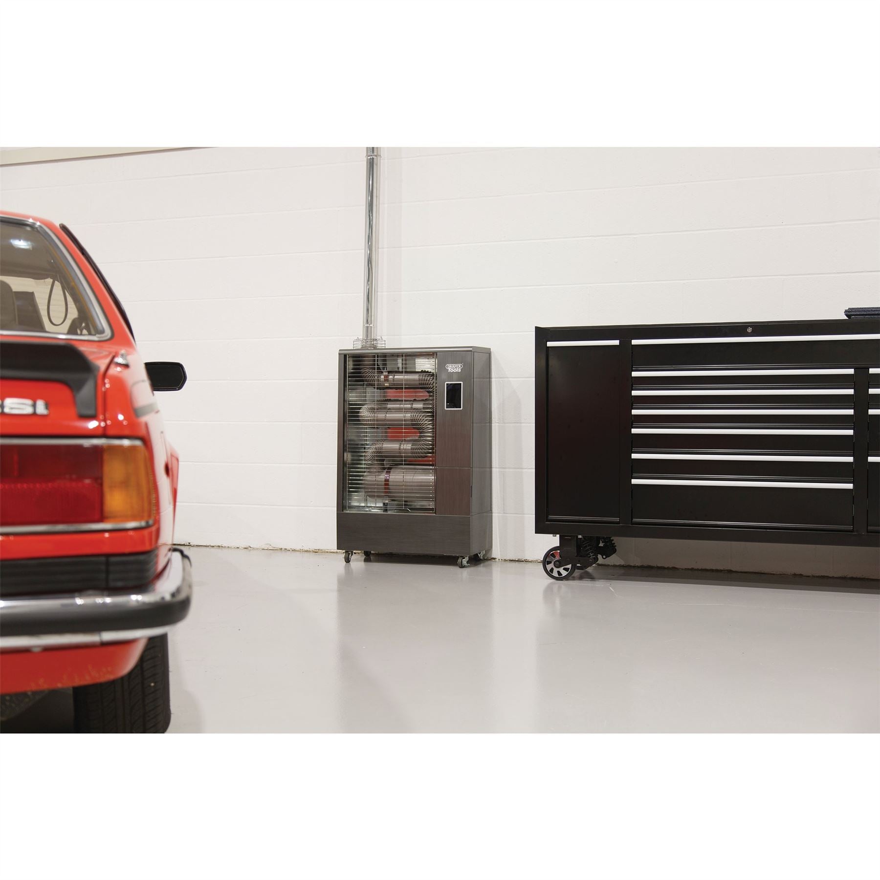 Draper 18037 230V Far Infrared Diesel Heater with Flue Kit 40000 BTU/11.6kW Draper