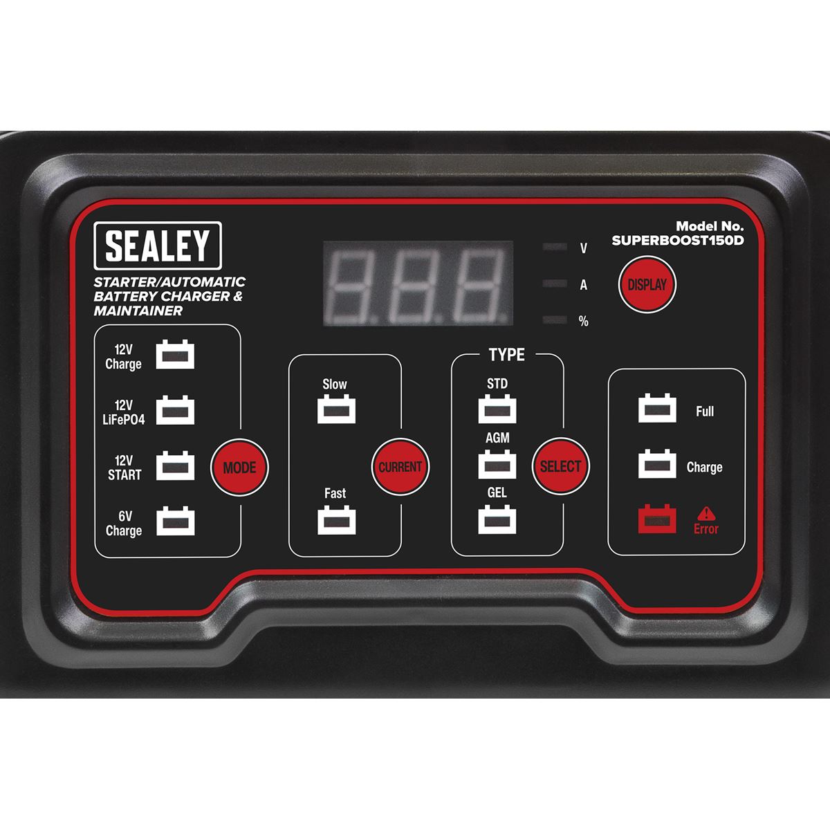 Sealey SUPERBOOST150D 6/12V 150A Starter/15A  Automatic Battery Charger & Maintainer Sealey