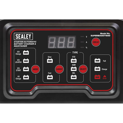 Sealey SUPERBOOST150D 6/12V 150A Starter/15A  Automatic Battery Charger & Maintainer Sealey