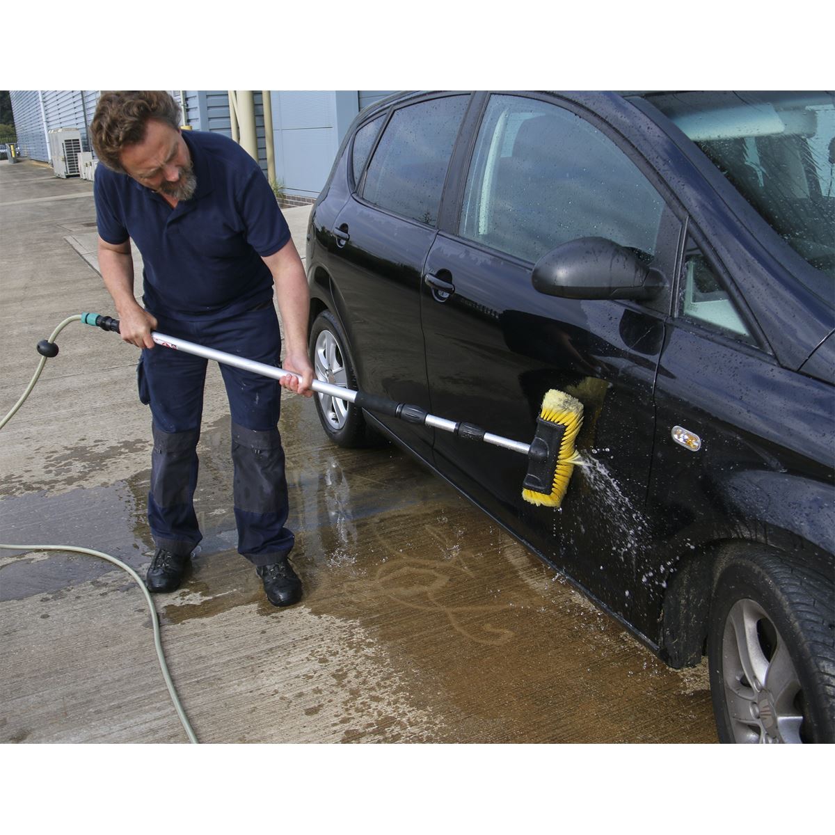 Sealey CC953 5-Sided Flo-Thru Brush with 3m Telescopic Handle Sealey