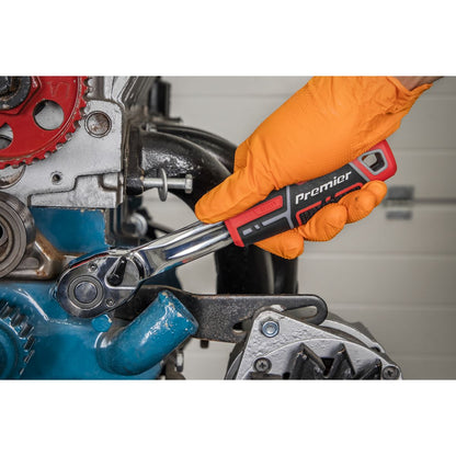 Sealey AK8938 Ratchet Wrench 3/8"Sq Drive Offset Pear-Head with Flip Reverse Sealey