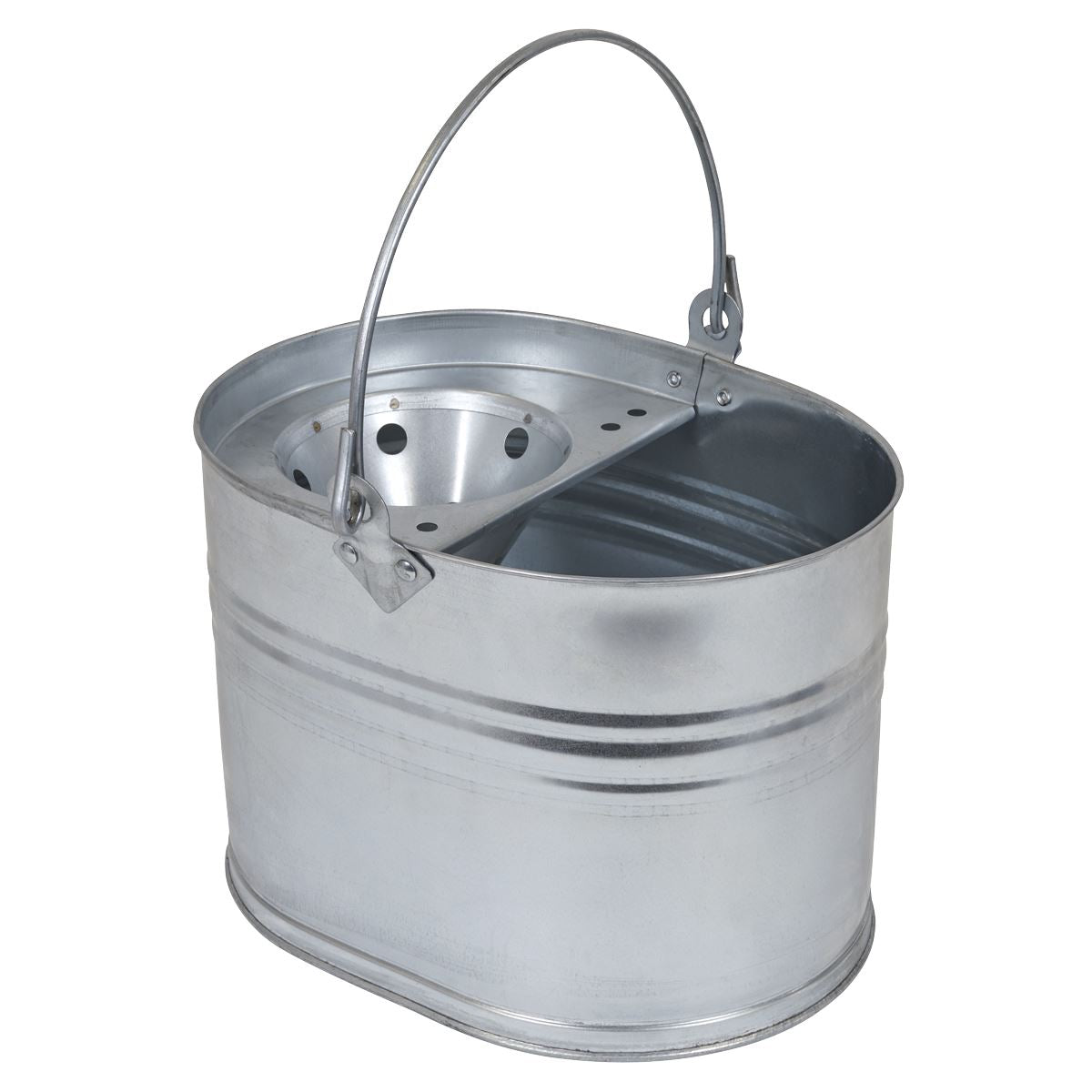 Sealey BM08 Mop Bucket 13L - Galvanized Sealey