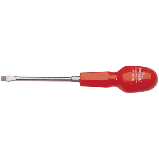 Draper 14080 Plain Slot Cabinet Pattern Screwdriver 6 x 100mm Draper