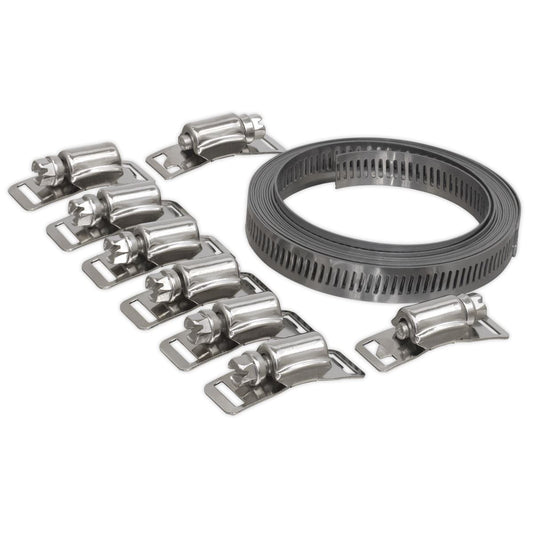 Sealey JC972 Hose Clip Set Self-Build 12.7mm Band Width Sealey