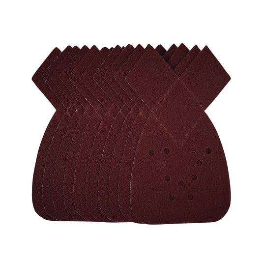 Draper 43852 Detail Sanding Sheets with Hook and Loop 140mm 80 Grit SSD4 Pack of 10 Draper