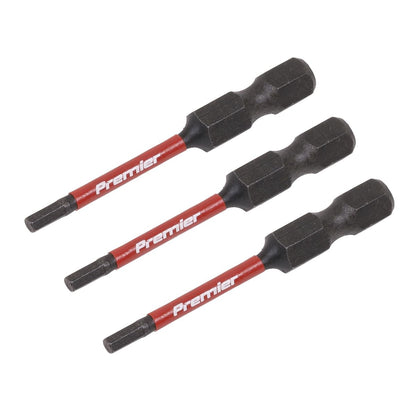 Sealey AK8235 Hex 2.5mm Impact Power Tool Bits 50mm - 3pc Sealey