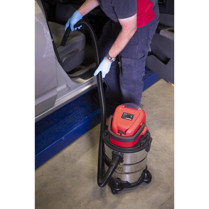 Sealey PC20VCOMBO4 Vacuum Cleaner 20L Wet & Dry Cordless 20V with 4Ah Battery & Charger Sealey