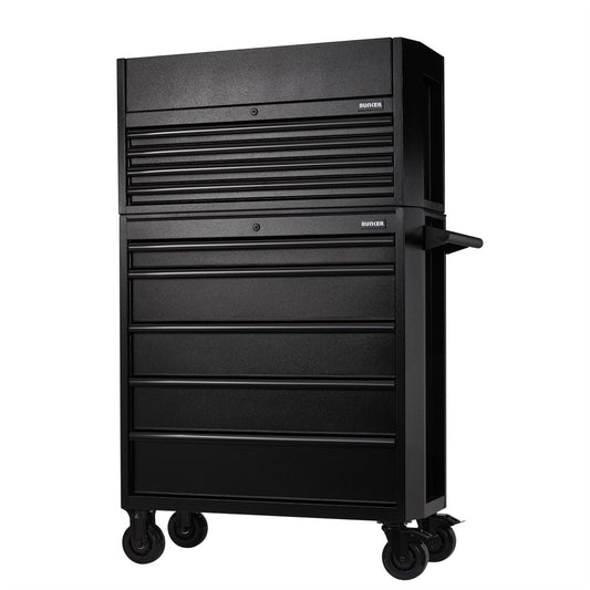 Draper 24248 BUNKER® 9 Drawer Combined Roller Cabinet and Tool Chest 36" Black Draper