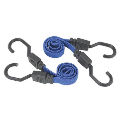 Sealey BCS15 Flat Bungee Cord Set 460mm 2pc Sealey
