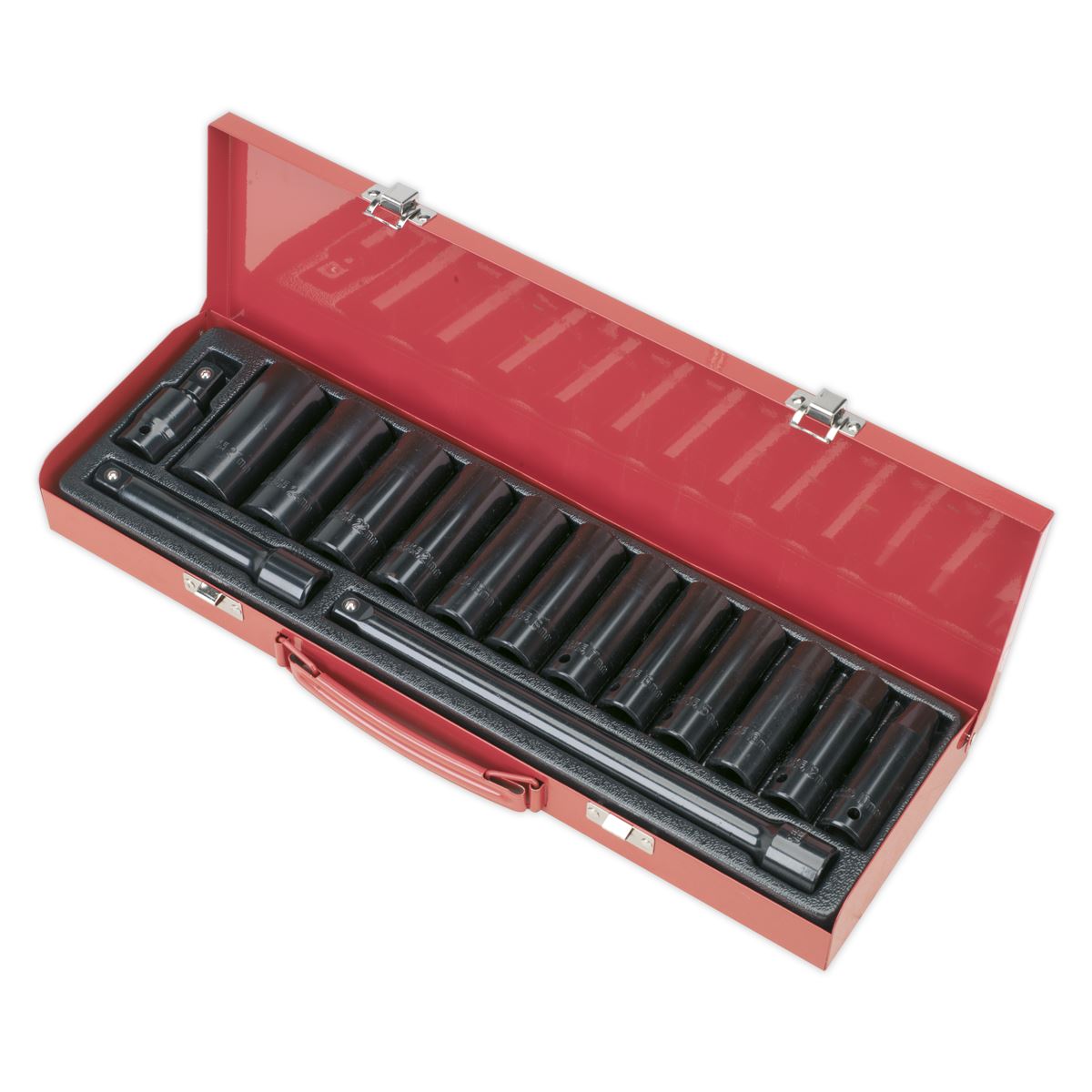 Sealey AK5815M Impact Socket Set 15pc 1/2"Sq Drive Deep Metric Sealey